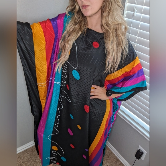 Vintage Dresses & Skirts - Ruth Norman vintage 70s 80s kaftan one size